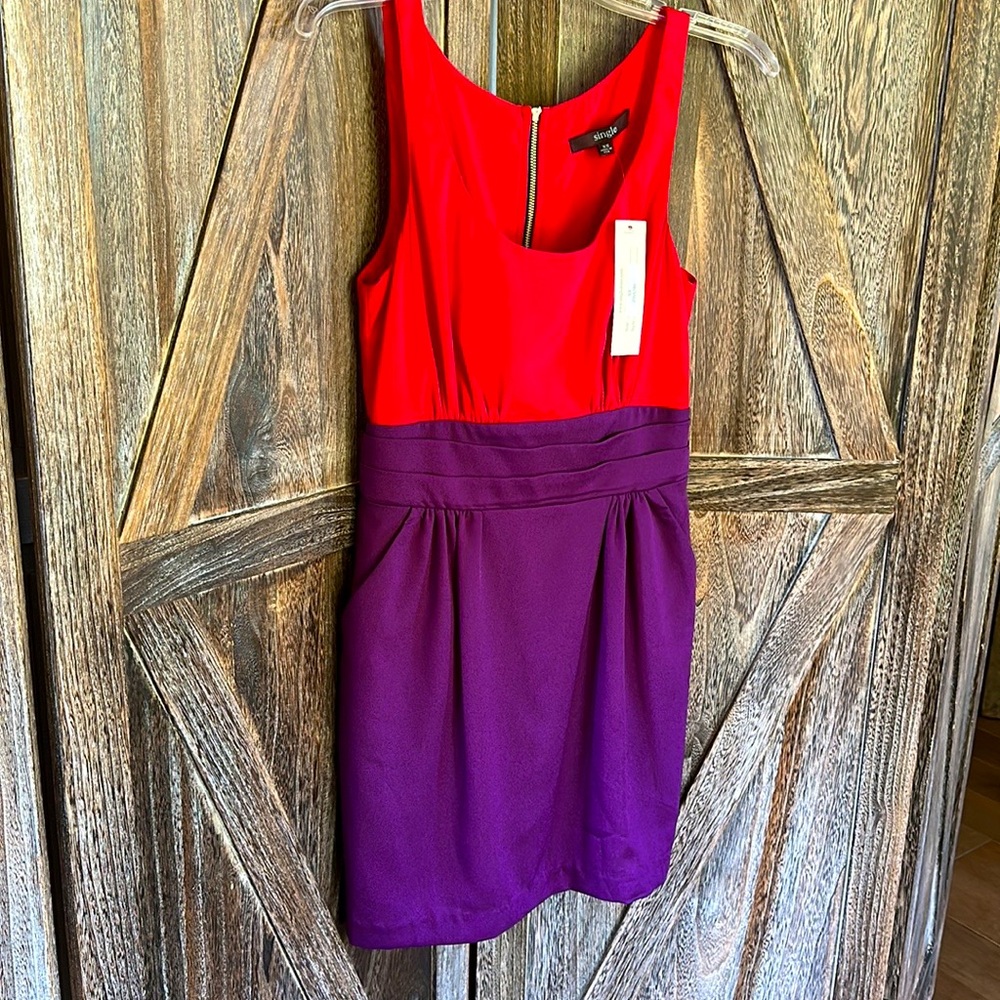 “Single” by Galina Sobolev silk cocktail dress XS